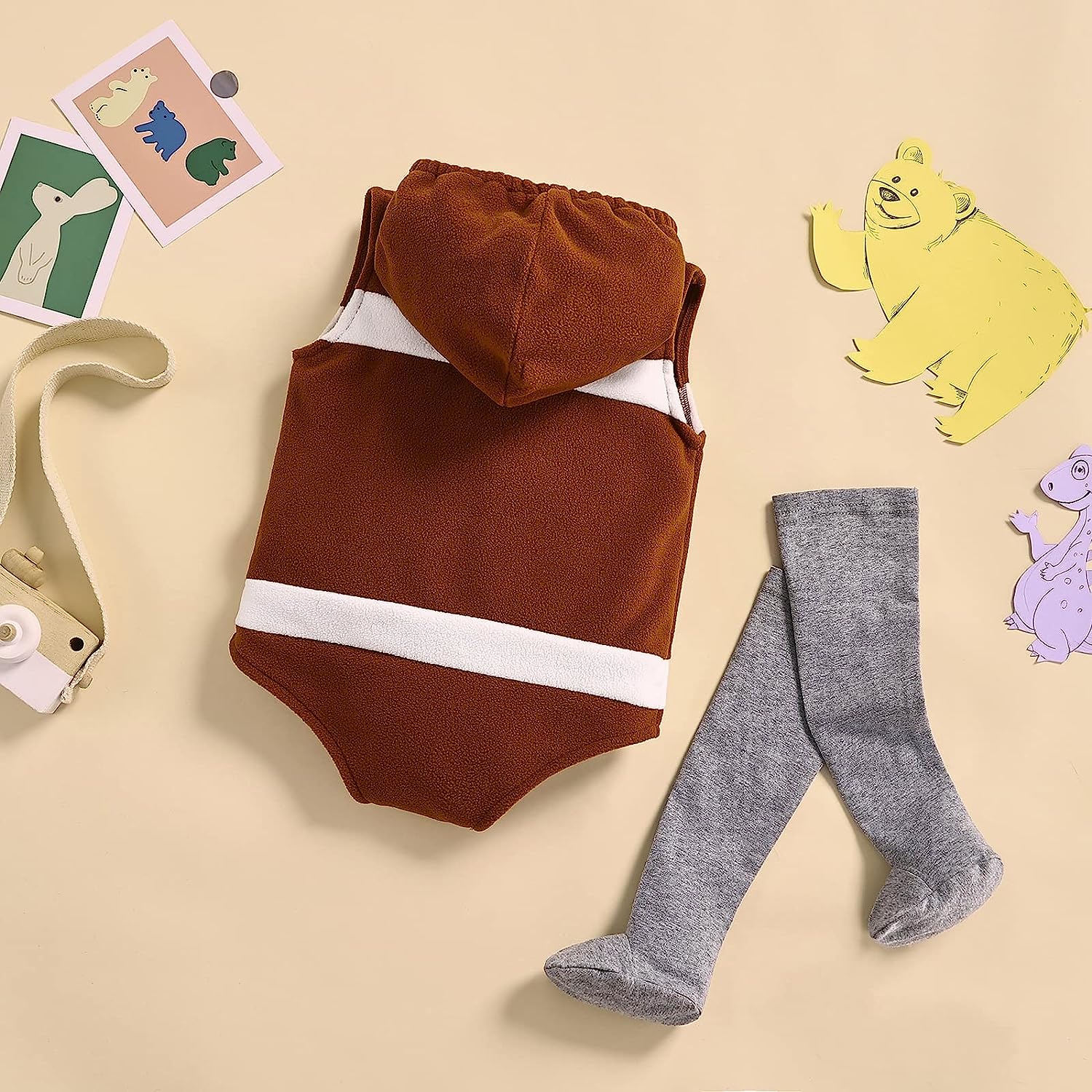 Unsiex Infant Baby Boys Girls Halloween Pumpkin Costume Romper Bodysuit Outfits Dress Up Set … - Image 7
